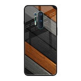 Tri Color Wood OnePlus 8 Pro Glass Back Cover Online