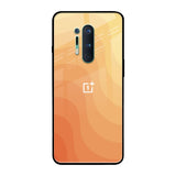 Orange Curve Pattern OnePlus 8 Pro Glass Back Cover Online
