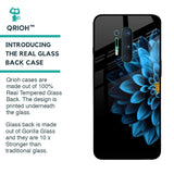 Half Blue Flower Glass Case for OnePlus 8 Pro