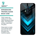 Vertical Blue Arrow Glass Case For OnePlus 8 Pro