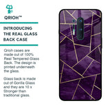 Geometric Purple Glass Case For OnePlus 8 Pro