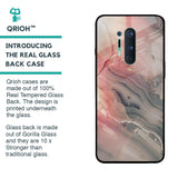 Pink And Grey Marble Glass Case For OnePlus 8 Pro