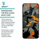 Camouflage Orange Glass Case For OnePlus 8 Pro