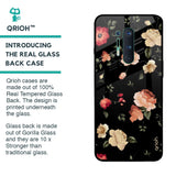 Black Spring Floral Glass Case for OnePlus 8 Pro