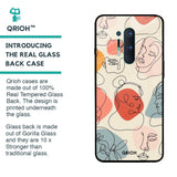 Abstract Faces Glass Case for OnePlus 8 Pro