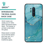 Blue Golden Glitter Glass Case for OnePlus 8 Pro