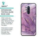 Purple Gold Marble Glass Case for OnePlus 8 Pro