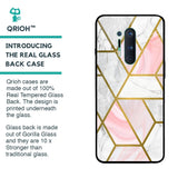 Geometrical Marble Glass Case for OnePlus 8 Pro
