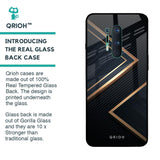 Sleek Golden & Navy Glass Case for OnePlus 8 Pro