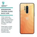 Orange Curve Pattern Glass Case for OnePlus 8 Pro