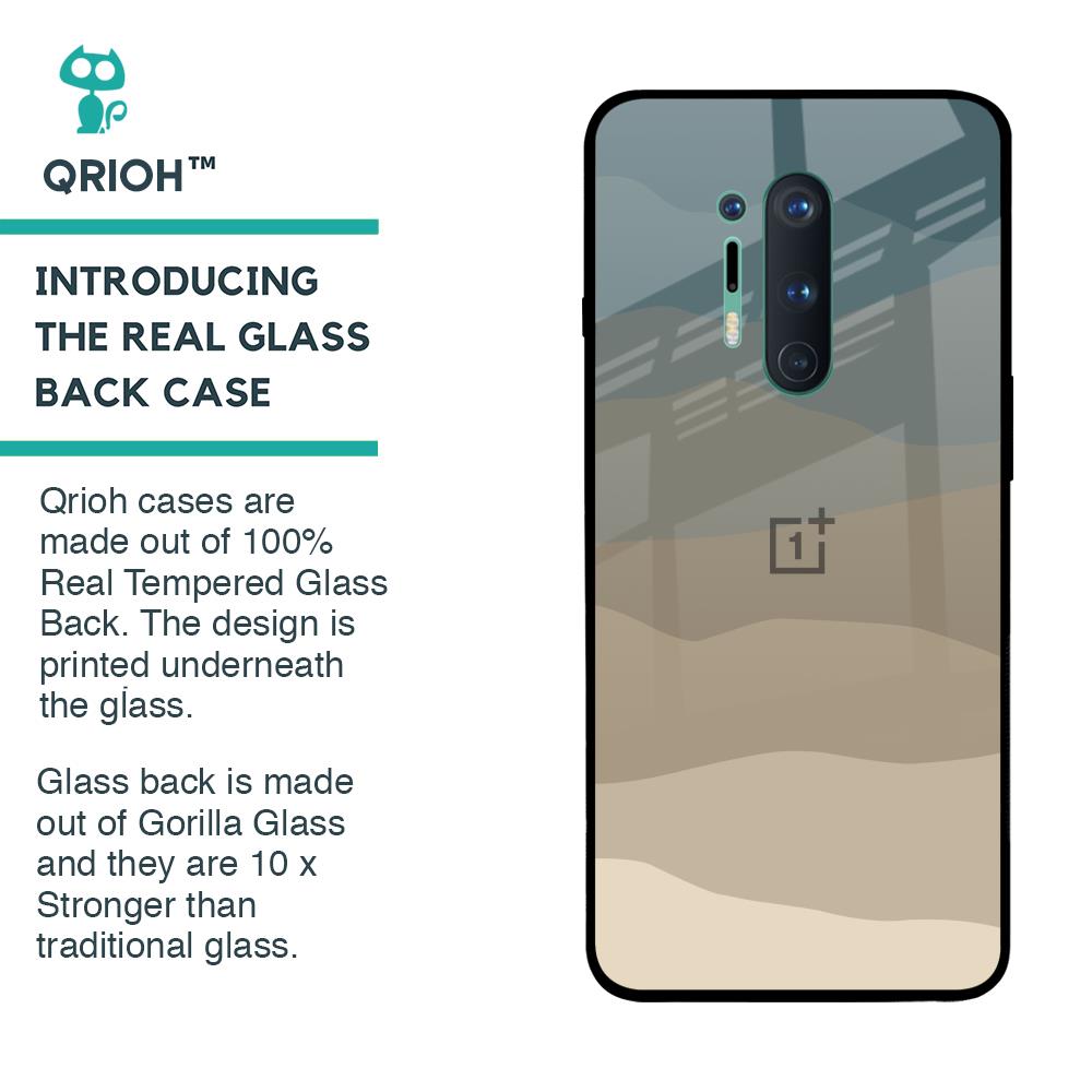 Abstract Mountain Pattern Glass Case for OnePlus 8 Pro