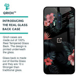 Tropical Art Flower Glass Case for OnePlus 8 Pro