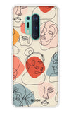 Abstract Faces OnePlus 8 Pro Back Cover