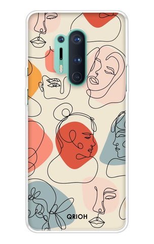 Abstract Faces OnePlus 8 Pro Back Cover