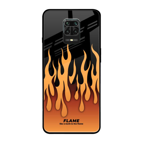 Fire Flame Redmi Note 9 Pro Max Glass Back Cover Online