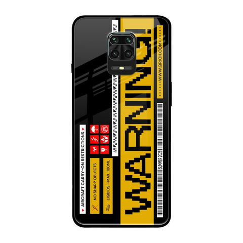 Aircraft Warning Redmi Note 9 Pro Max Glass Back Cover Online