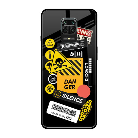 Danger Signs Redmi Note 9 Pro Max Glass Back Cover Online
