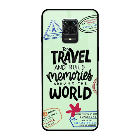 Travel Stamps Redmi Note 9 Pro Max Glass Back Cover Online