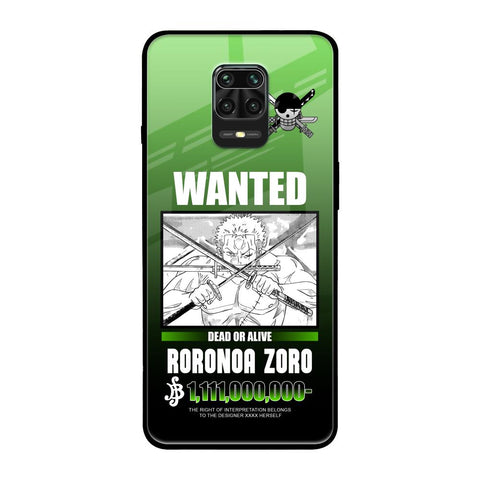 Zoro Wanted Redmi Note 9 Pro Max Glass Back Cover Online