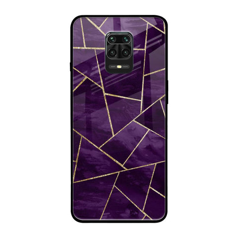 Geometric Purple Redmi Note 9 Pro Max Glass Back Cover Online
