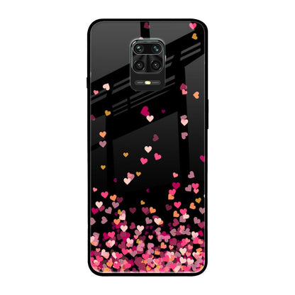 Heart Rain Fall Redmi Note 9 Pro Max Glass Back Cover Online