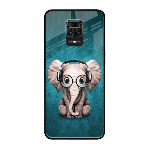 Adorable Baby Elephant Redmi Note 9 Pro Max Glass Back Cover Online