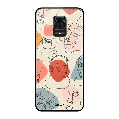 Abstract Faces Mi Redmi Note 9 Pro Max Glass Cases & Covers Online