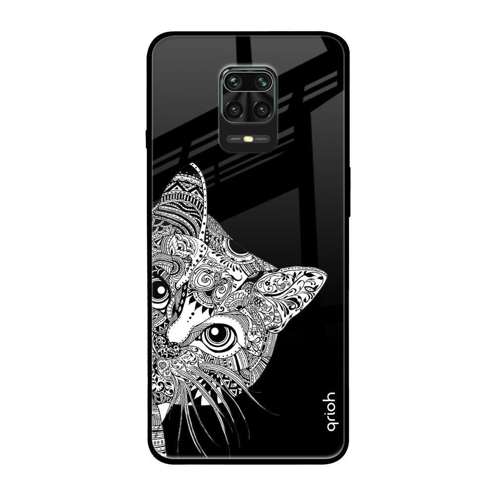 Kitten Mandala Redmi Note 9 Pro Max Glass Back Cover Online