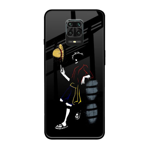 Luffy Line Art Redmi Note 9 Pro Max Glass Back Cover Online