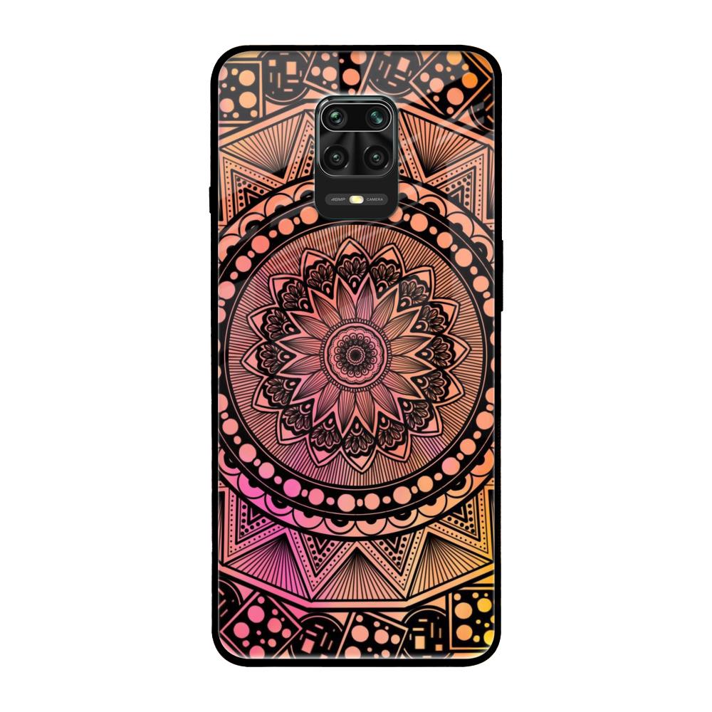 Floral Mandala Redmi Note 9 Pro Max Glass Back Cover Online