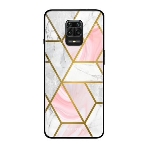 Geometrical Marble Redmi Note 9 Pro Max Glass Back Cover Online