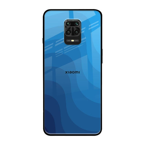 Blue Wave Abstract Redmi Note 9 Pro Max Glass Back Cover Online