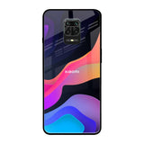 Colorful Fluid Redmi Note 9 Pro Max Glass Back Cover Online