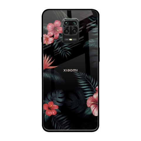 Tropical Art Flower Redmi Note 9 Pro Max Glass Back Cover Online