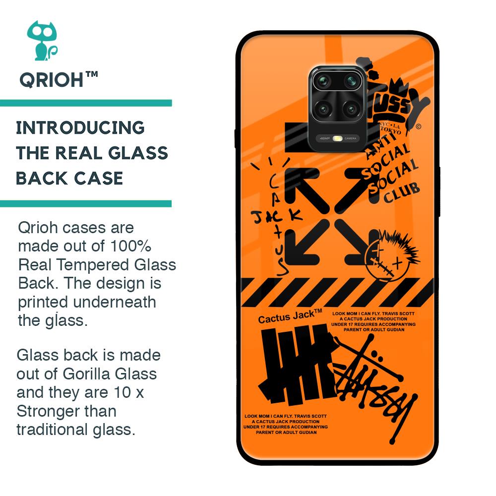 Anti Social Club Glass Case for Redmi Note 9 Pro Max