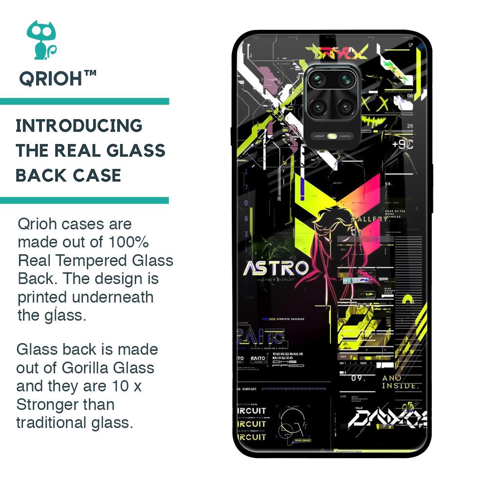 Astro Glitch Glass Case for Redmi Note 9 Pro Max