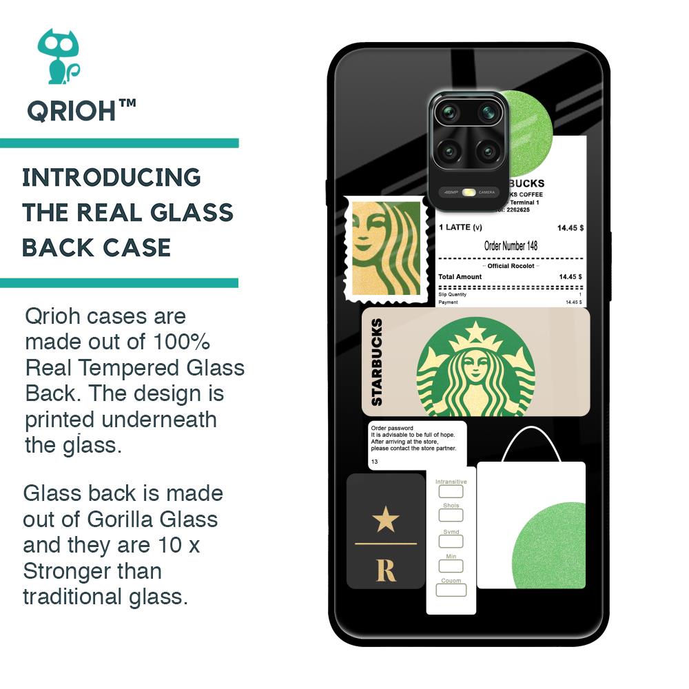 Coffee Latte Glass Case for Redmi Note 9 Pro Max