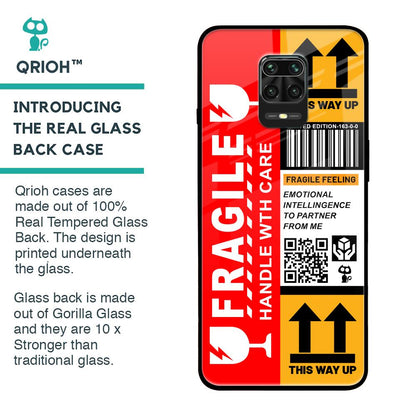 Handle With Care Glass Case for Redmi Note 9 Pro Max