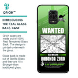 Zoro Wanted Glass Case for Redmi Note 9 Pro Max