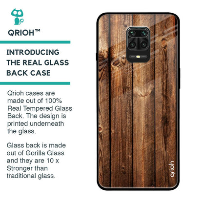 Timber Printed Glass case for Redmi Note 9 Pro Max