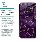 Geometric Purple Glass Case For Redmi Note 9 Pro Max