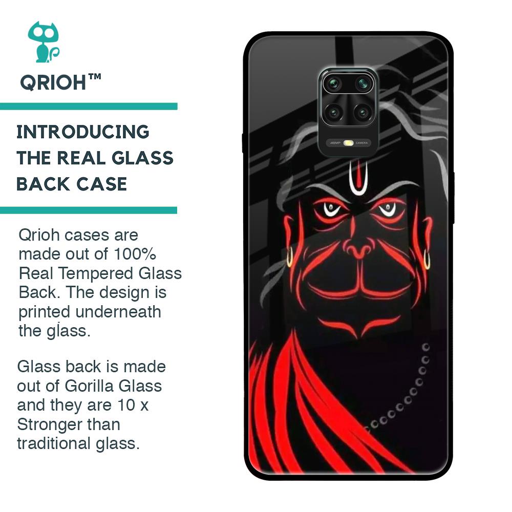 Lord Hanuman Glass Case For Redmi Note 9 Pro Max