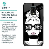 Girl Boss Glass Case For Redmi Note 9 Pro Max