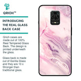 Diamond Pink Gradient Glass Case For Redmi Note 9 Pro Max