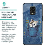 Kitty In Pocket Glass Case For Redmi Note 9 Pro Max