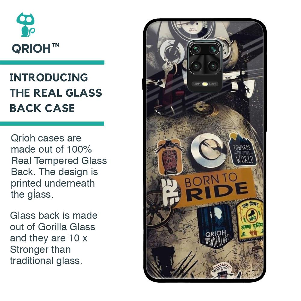 Ride Mode On Glass Case for Redmi Note 9 Pro Max
