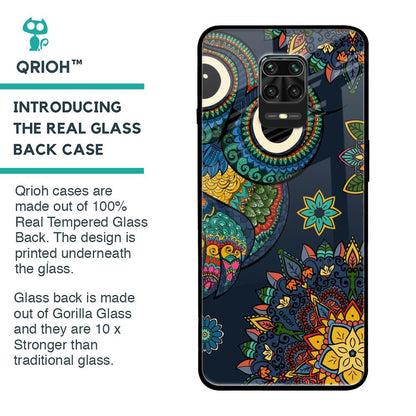 Owl Art Glass Case for Redmi Note 9 Pro Max