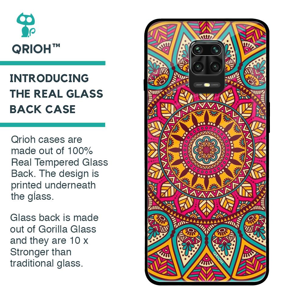 Elegant Mandala Glass Case for Redmi Note 9 Pro Max
