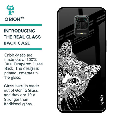 Kitten Mandala Glass Case for Redmi Note 9 Pro Max