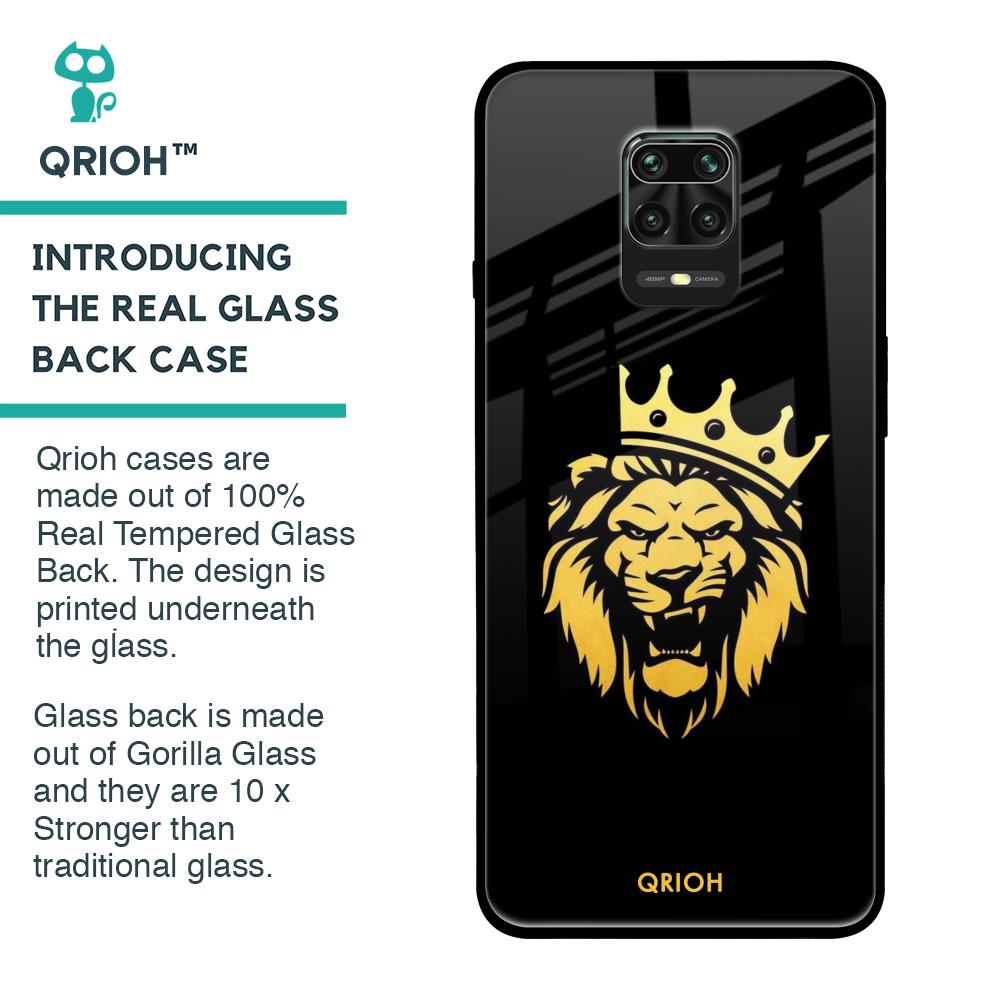 Lion The King Glass Case for Redmi Note 9 Pro Max